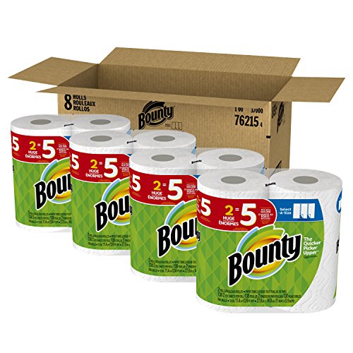 8/Pack Bounty Select-A-Size Giant Roll White Paper Towels 