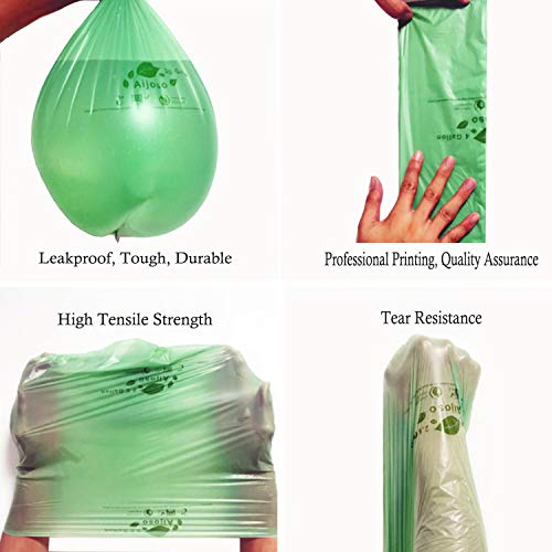Buy Compostable Trash Bags with handle-tie,Garbage Bags, 2.6 Gallon,Thick  0.91 mils，Food Waste Bags,Small trash bags for compost bin kitchen,Certified  by BPI and OK Compost Now! Only $