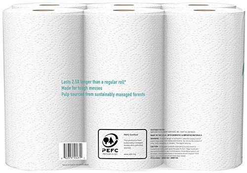 Brand - Presto! Flex-A-Size Paper Towels, Huge Roll, 6 Count = 15 Regular Rolls