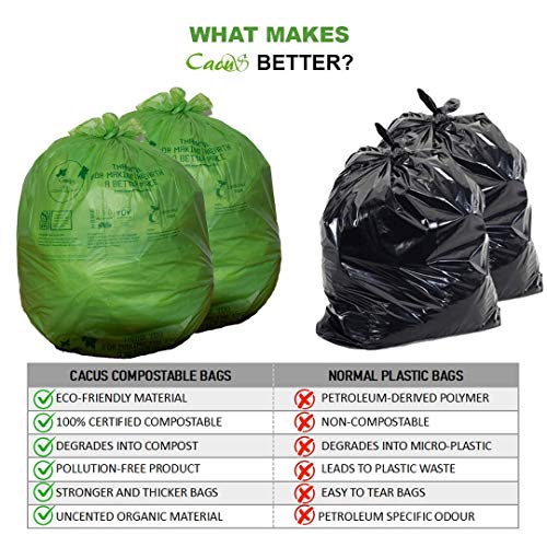  ETSUS Biodegradable Trash Bags for 13-15 Gallon Bins - Tall Kitchen  Garbage Bags with Drawstrings - Durable Compost Bags for Home, Office, and  Bathroom - Plant-Based and Eco-Friendly - 75 Count 