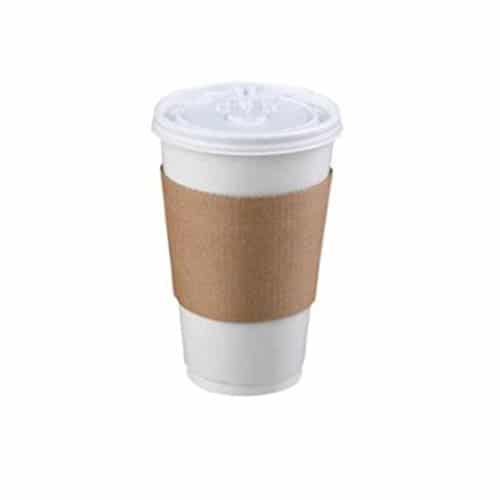 paper coffee cups with lids and sleeves