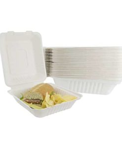 Buy Houseables Takeout Containers, to Go Box, Restaurant Take Out Food  Container, 100 Pack, White, 8x8 Inch, 100% Disposable, Clamshell,  Biodegradable Boxes, Microwavable Supplies, Eco Friendly Now! Only $