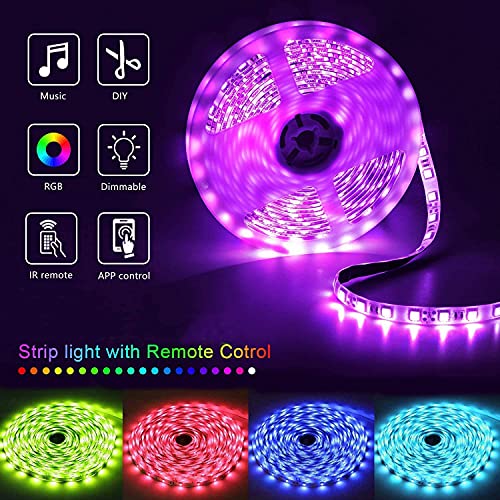 Buy Keepsmile 50ft Led Lights for Bedroom, Bluetooth Smart APP Control RGB  Color Changing Led Strip Lights with Remote Control and Power Adapter Led  Lights for Room Kitchen Party Home Decoration Now!