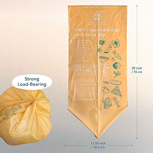 OKKEAI Biodegradable Trash Bags 13 Gallon/49.2 Liter,0.98 Mil Thicken Tall  Kitch