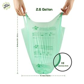 Buy Ecoivvi - The Original Compostable Trash Bags ASTM D6400, 80 Count, 2.6  Gallon Handle-Tie Compost Bags for Countertop Bin, 9.84 Liter, Extra Thick  0.71 Mils, 100% Certified Compostable Food Scrap Small Kitchen Bags… Now!  Only $