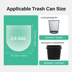  1.2 Gallon 180 counts Small Strong Trash Bags Garbage